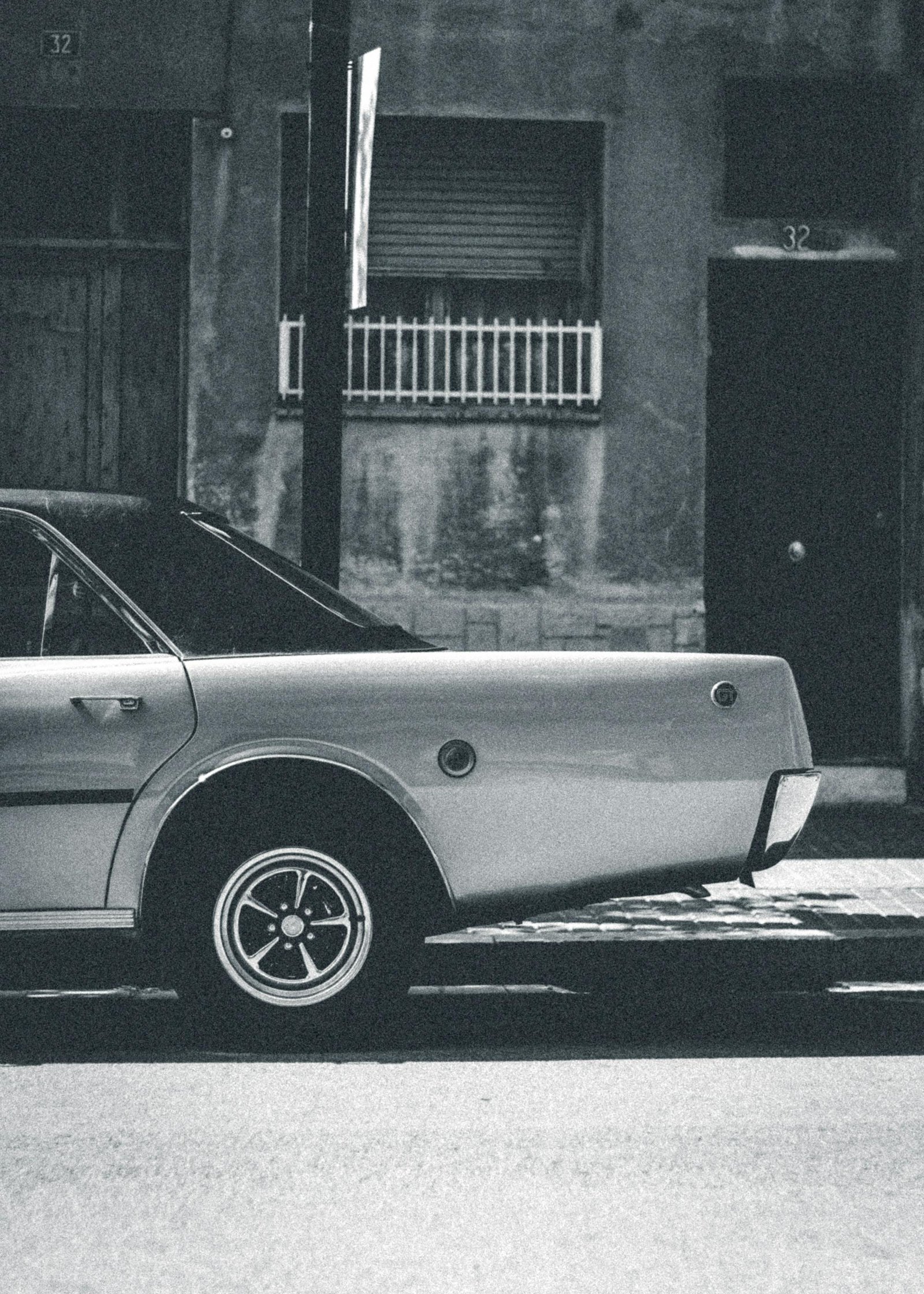 Car on the roadside (non-graphic)